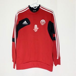 Adidas Timbers pullover sweater size medium red